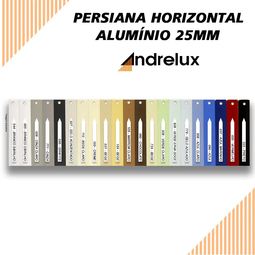 Persiana Horizontal Alumínio 25mm Creme